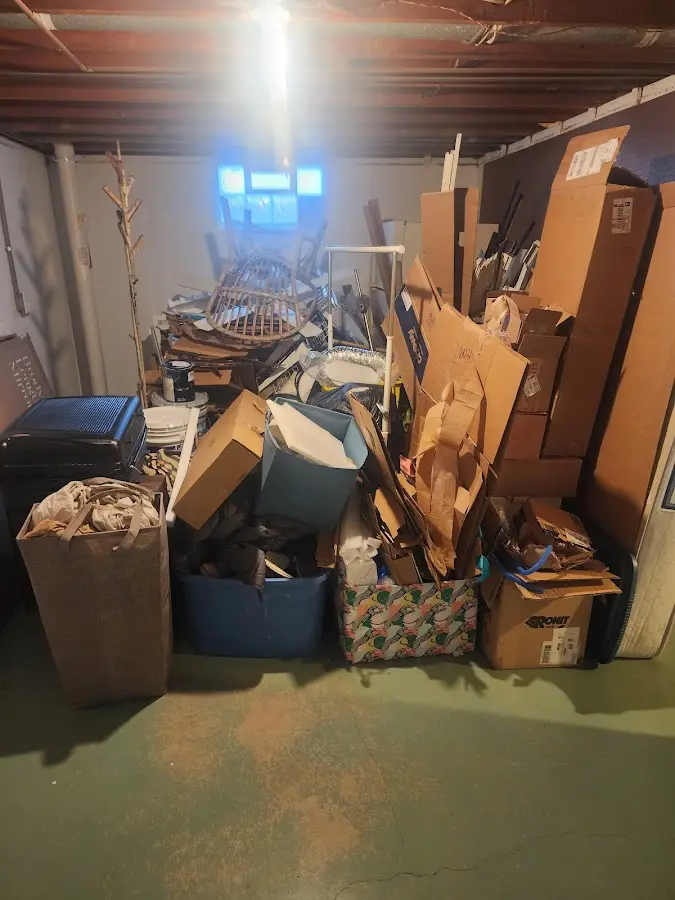 Roll-off dumpster container at job site for 20 Yard Dumpster Rental in New Fairfield